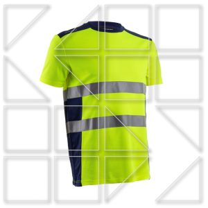T-shirt ΥΨΗΛΗΣ ΑΝΤΑΝΑΚΛΑΣΤΙΚΟΤΗΤΑΣ NEKKI Κίτρινο HV Navy - Image